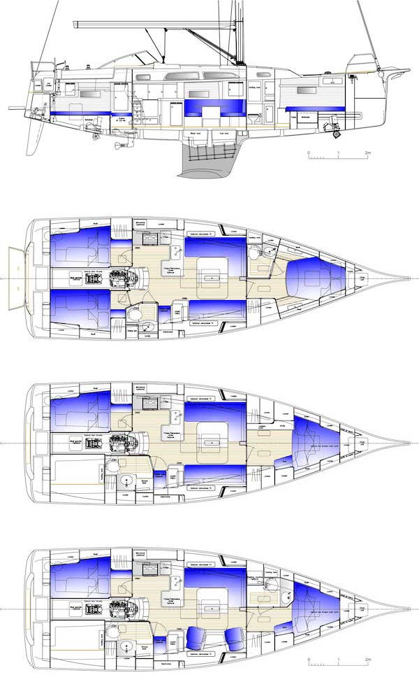 HALLBERG-RASSY 400 drawing