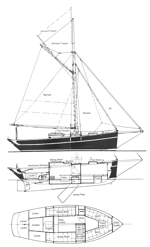 SailboatData.com - CORNISH CRABBER 24 MK I Sailboat