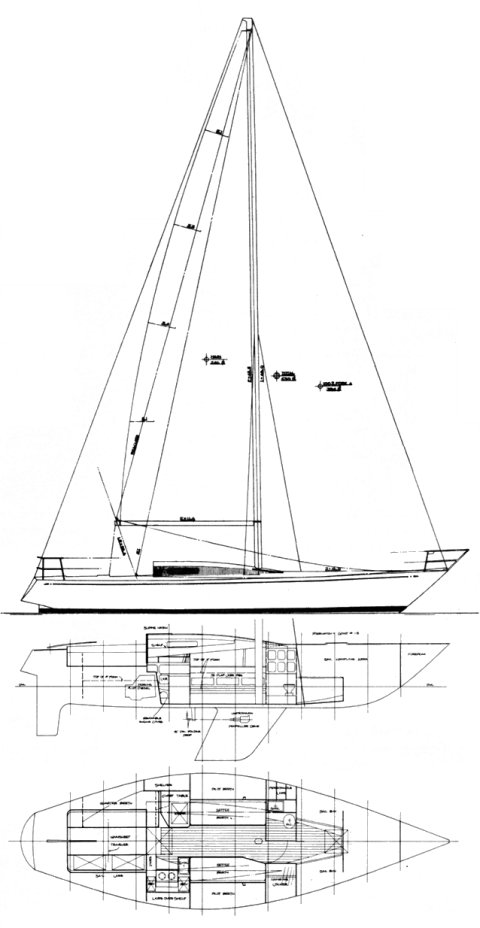 SailboatData.com - CARTER 37 (1 TON) Sailboat