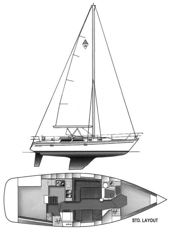 CATALINA 36 MK II drawing