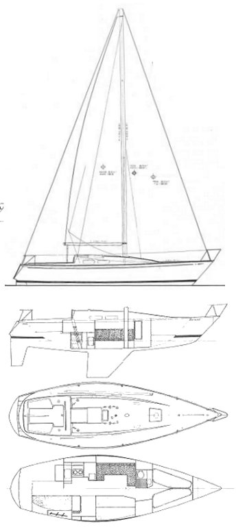 CIRRUS 3/4 TON (FRERS) drawing