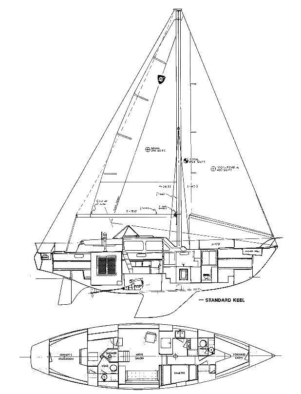 columbia 45 sailboat data