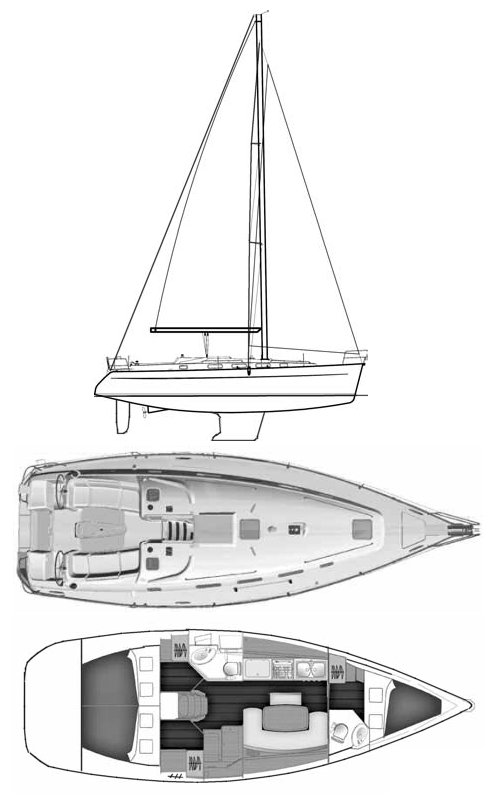 CYCLADES 39.3 (BENETEAU) drawing