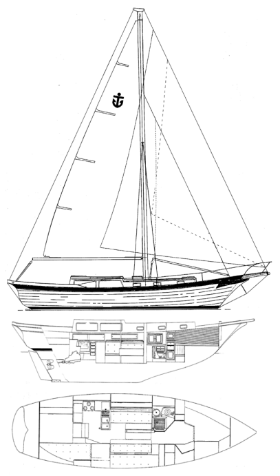 DOWNEASTER 38 drawing