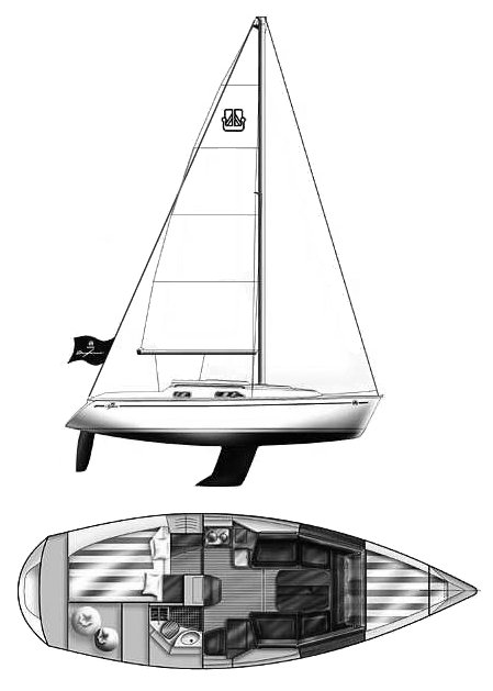 DUFOUR CLASSIC 30 drawing