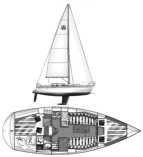 DUFOUR CLASSIC 32 drawing