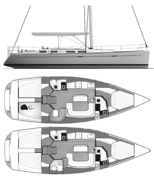 DUFOUR 425 GRAND LARGE drawing