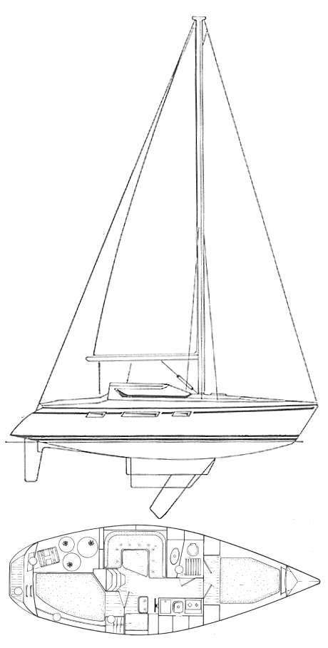 ESPACE 990 (JEANNEAU) drawing