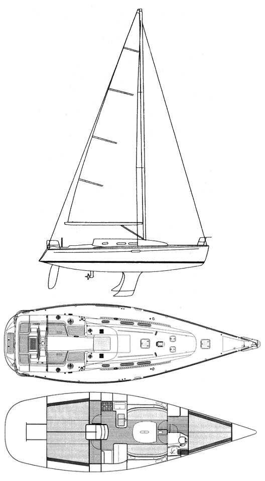 builder diagram class FIRST (BENETEAU)  40.7  SailboatData.com Sailboat