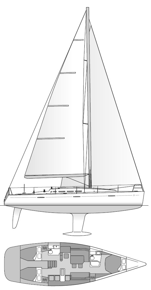 FIRST 45 (BENETEAU - BRIAND) drawing