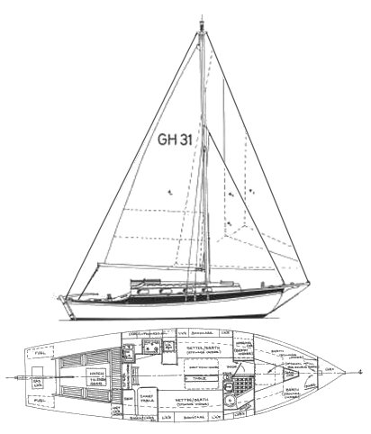 GOLDEN HIND 31 MKII drawing