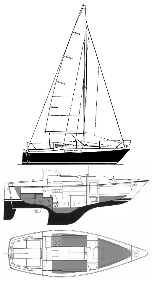 HALLBERG-RASSY 26 drawing