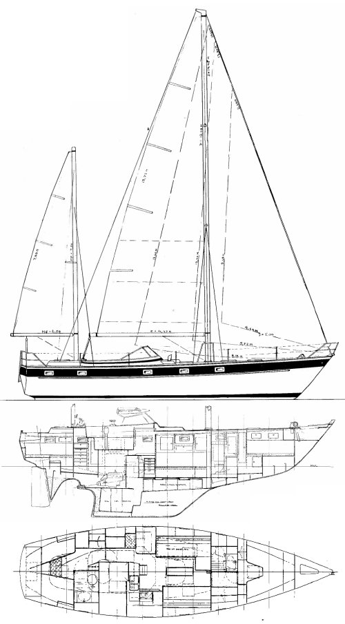 HALLBERG-RASSY 42 (ENDERLEIN) drawing