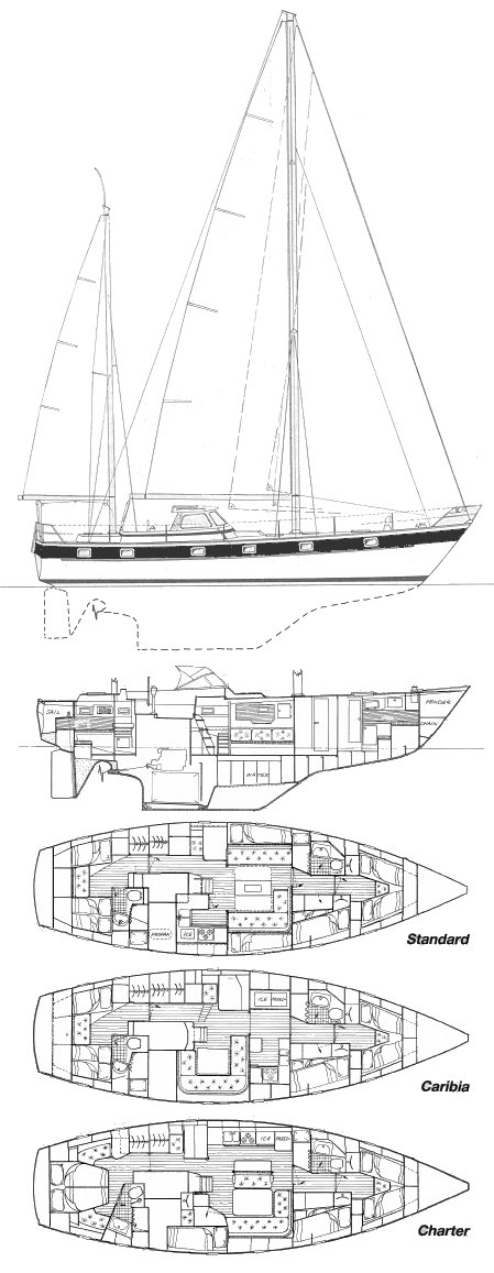 HALLBERG-RASSY 49 drawing