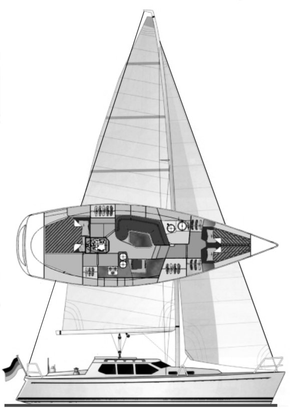 HANSE 371DS drawing