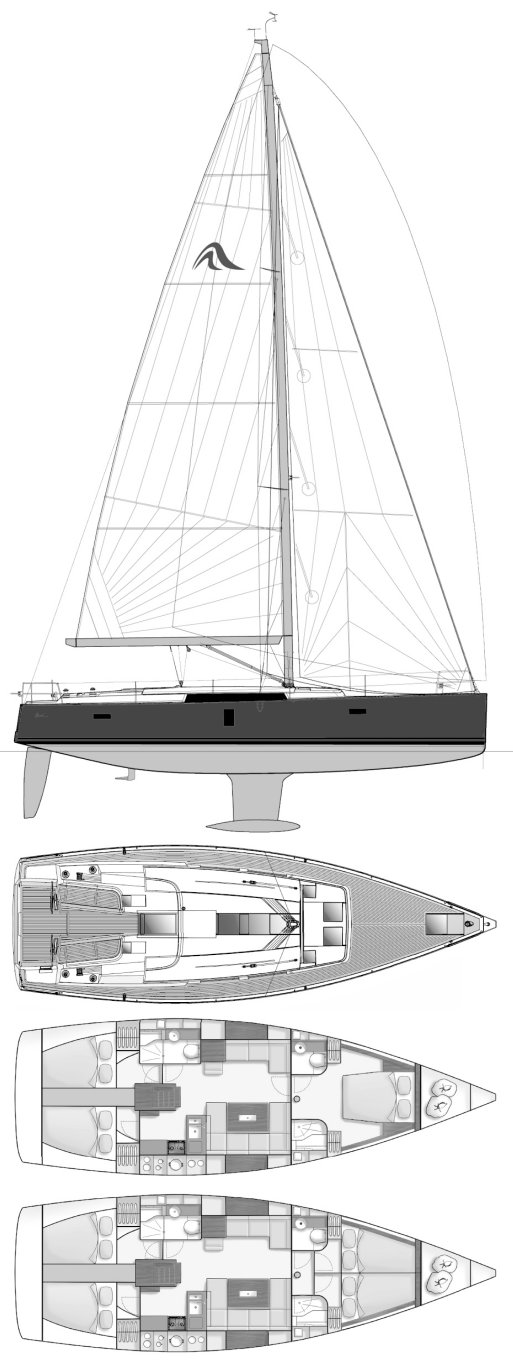 HANSE 445 drawing