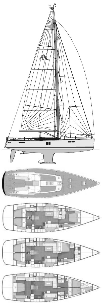 HANSE 545 drawing