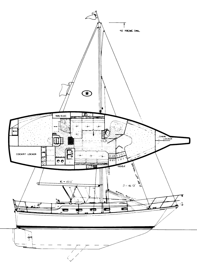 ISLAND PACKET 32 drawing