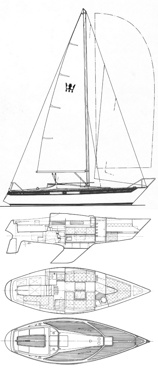 KING'S CRUISER 33 drawing