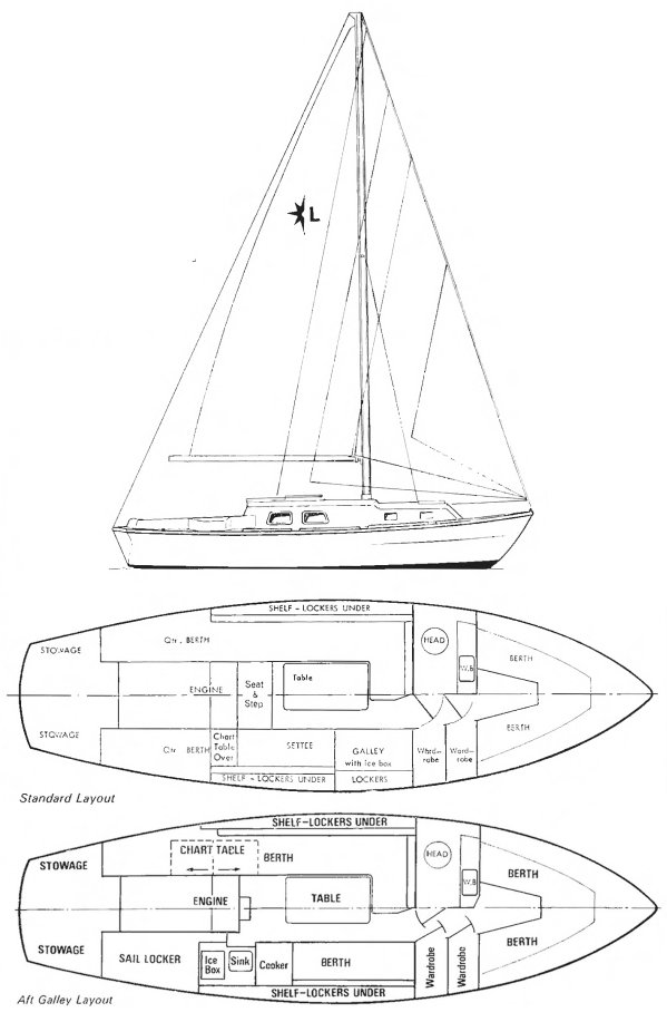 LONGBOW 31 (WESTERLY) drawing