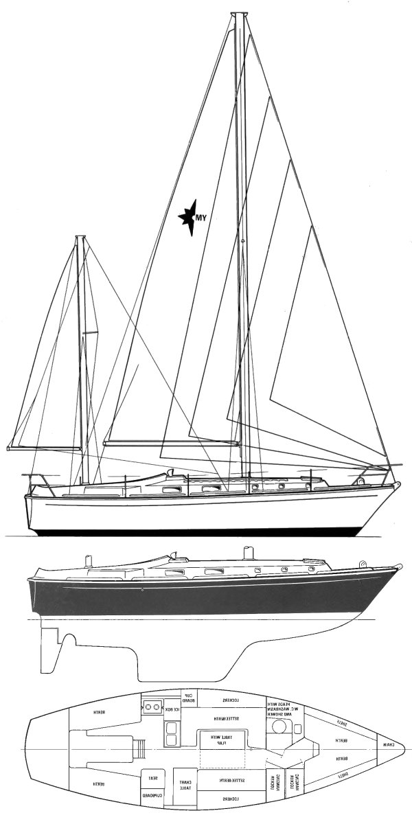 MEDWAY 36 (WESTERLY) drawing