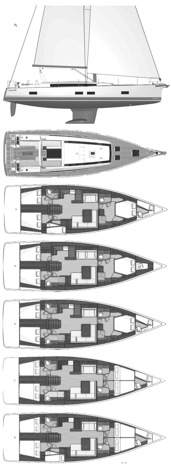 beneteau oceanis 55 sailboatdata