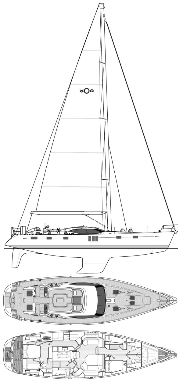OYSTER 625 drawing