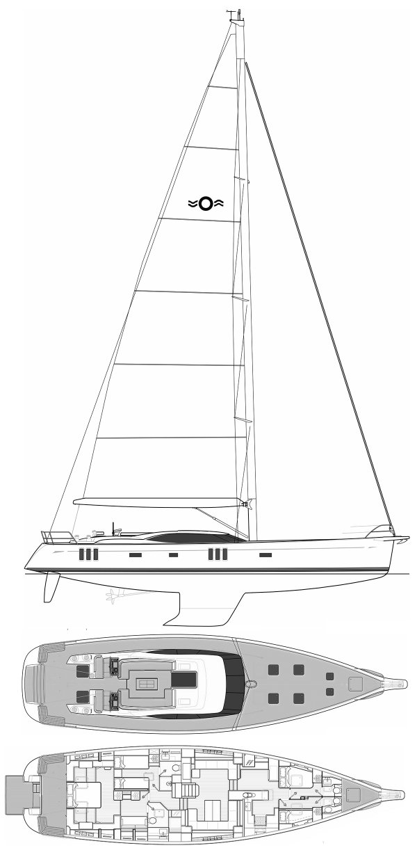 OYSTER 745 drawing