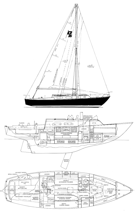 PEARSON 35 drawing