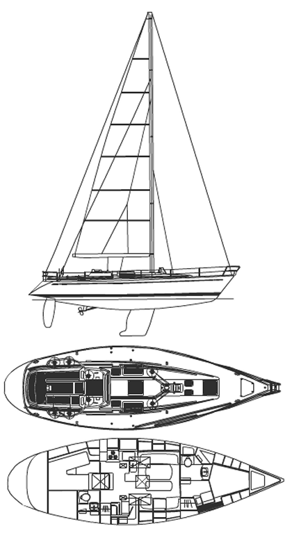 SWAN 44 (FRERS) drawing