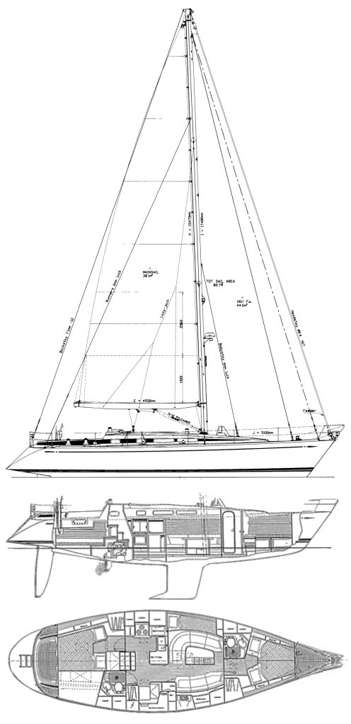 SWAN 44 MK II (FRERS) drawing