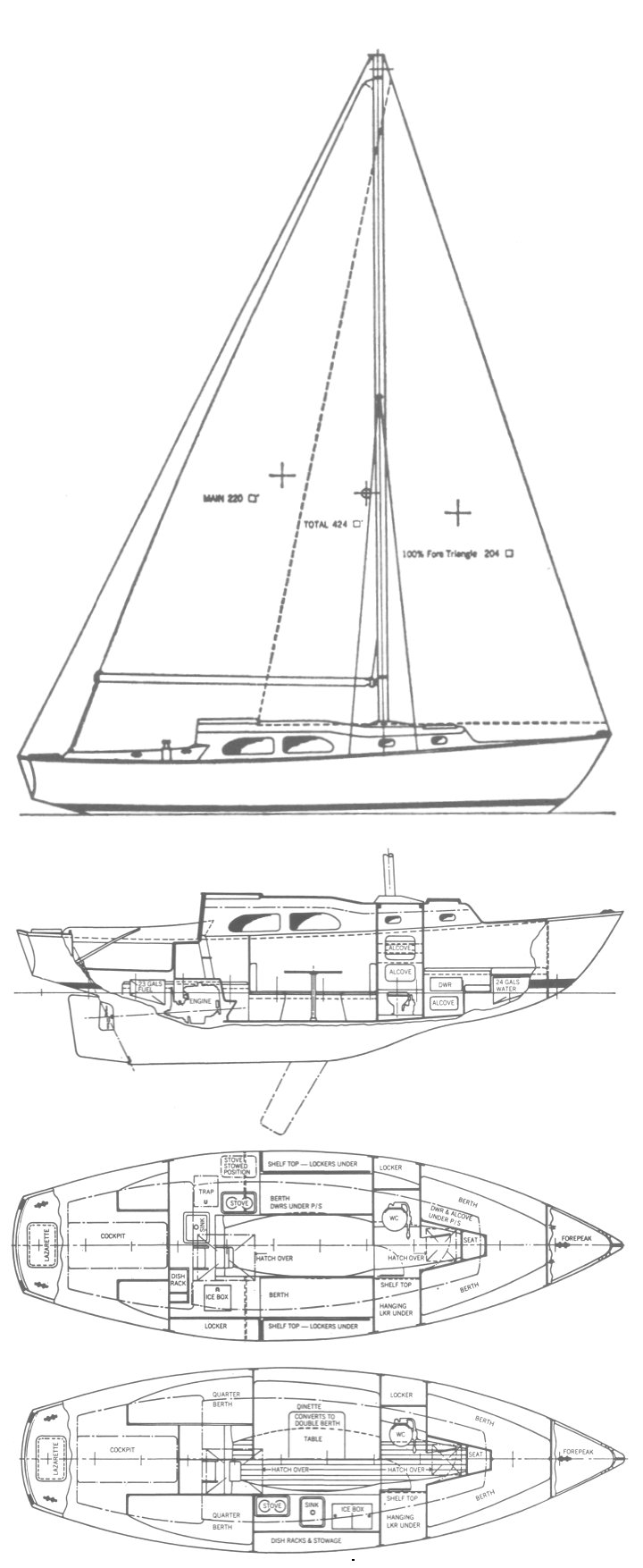 WANDERER 30 (PEARSON) drawing