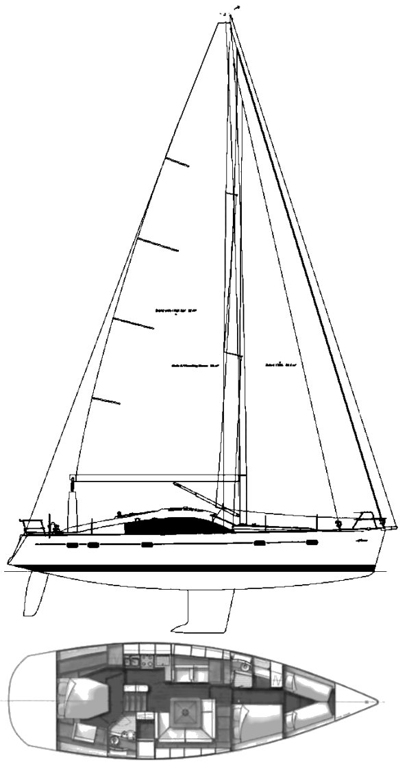 Sailboatdata Com Wauquiez Pilot Saloon 47 Sailboat