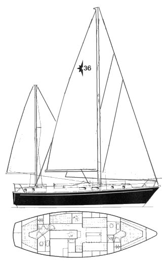 CONWAY 36 (WESTERLY) drawing