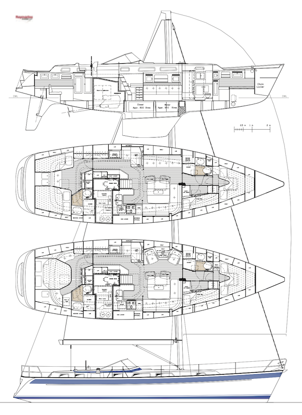 HALLBERG-RASSY 48 drawing