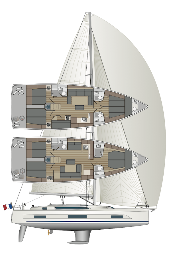 DUFOUR 470 drawing